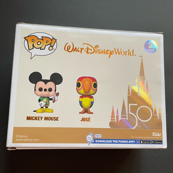 NIB FunkoPop Disney 2 pack Mickey & Jose. Tiki themed 50th Anniversary item. - Picture 3 of 4